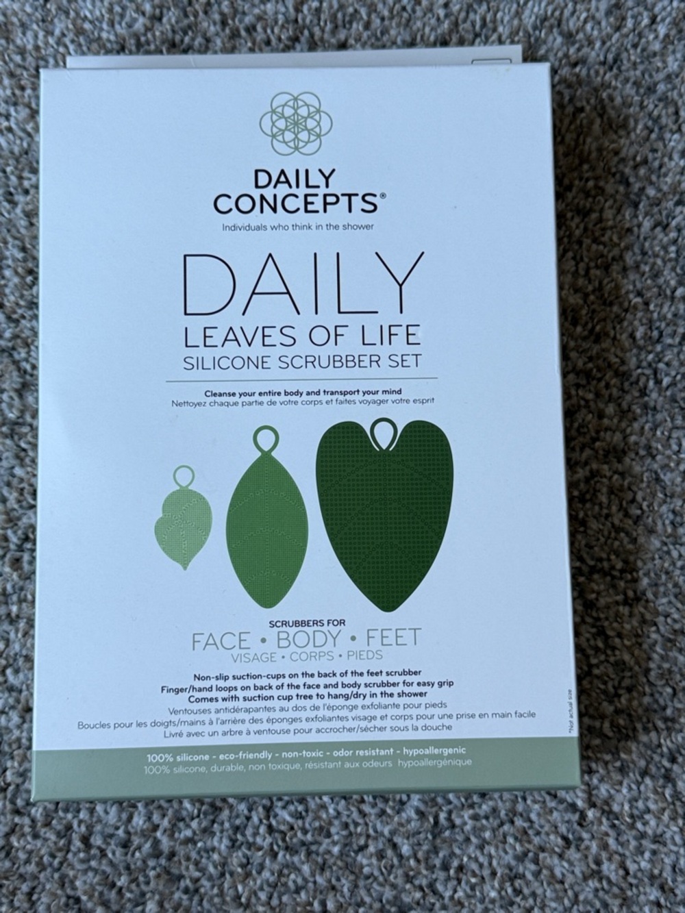 Daily Concepts Leaves of Life Silicone Scrubber Set - Green